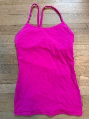 lululemon athletica Bright Pink power y Workout Tank